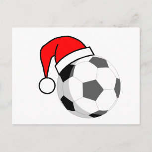 Fotbollboll (den Santa hatten) Helg Vykort