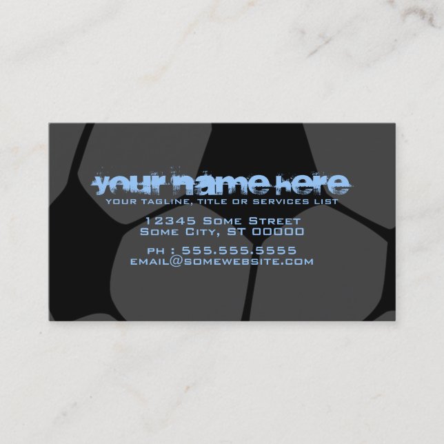 fotbollboll: färganpassade: visitkort (Framsida)