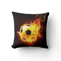 Fotbollboll flammar in