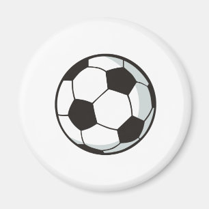 Fotbollboll i tecknadstil magnet