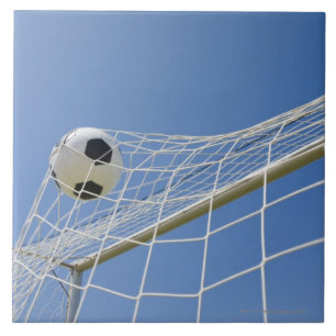 Fotbollboll och mål 3 kakelplatta