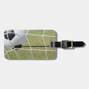 Fotbollboll och mål bagagebricka