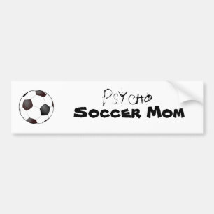 fotbollboll, psykopat, fotbollmamma bildekal
