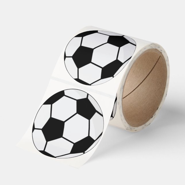 Fotbollboll Runt Klistermärke (Rulle)