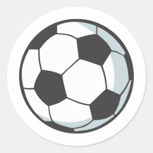 Fotbollboll Runt Klistermärke