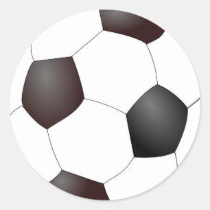 Fotbollboll Runt Klistermärke