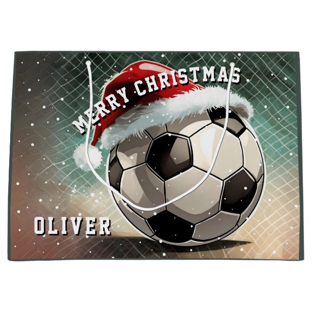 Fotbollboll Tomtehatt God Jul  (Framsidan)
