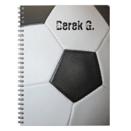 Fotbollbollanteckningsbok Anteckningsbok Med Spiral