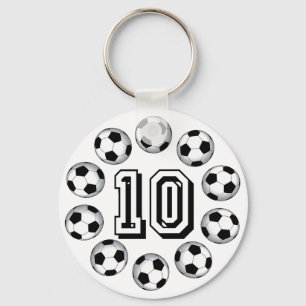 FOTBOLLBOLLAR OCH NUMRERAR 10 NYCKELRING