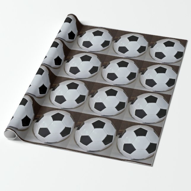 Fotbollbollfoto Presentpapper (Utrullad)