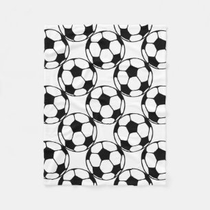 fotbollbollmönster fleecefilt