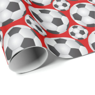 Fotbollbollmönster Presentpapper