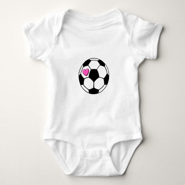 Fotbollbollrosor Hrt Tee Shirt (Framsida)