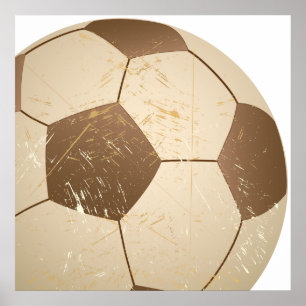 fotbollbollvintage poster