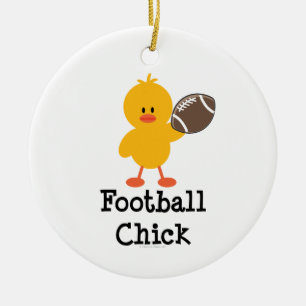 Fotbollchickprydnad Julgransprydnad Keramik