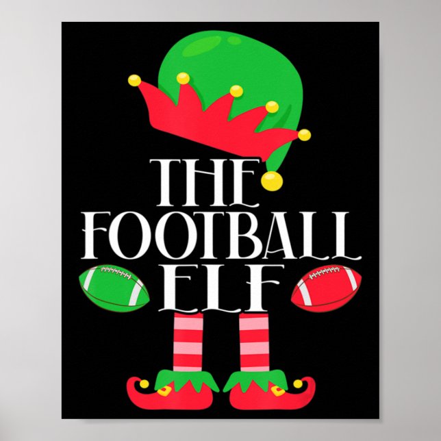 Fotbollen Elf-julen Party Pajama Costume Poster (Framsidan)