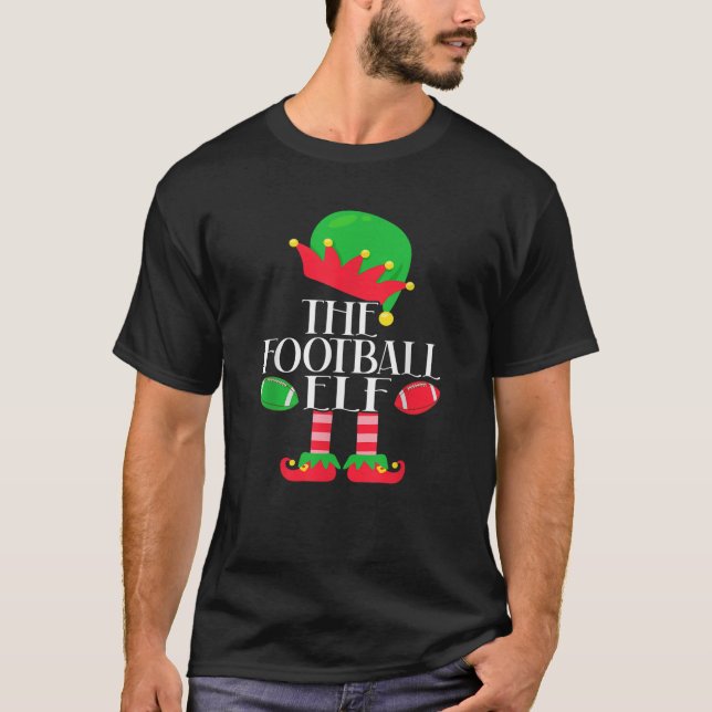 Fotbollen Elf-julen Party Pajama Costume T Shirt (Framsida)