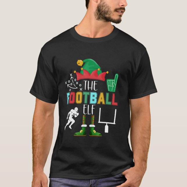 Fotbollen Elf-julfamiljen matchar Roligt Xma T Shirt (Framsida)