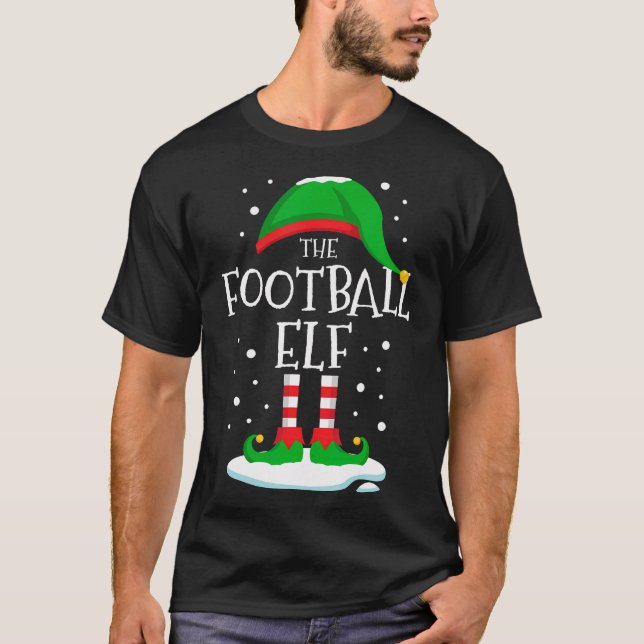 Fotbollen Elf-julfamiljen som matchar Julafton Gr T Shirt (Framsida)