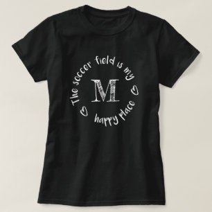 Fotbollen fält är min monogrammerade lycklig ställ t shirt