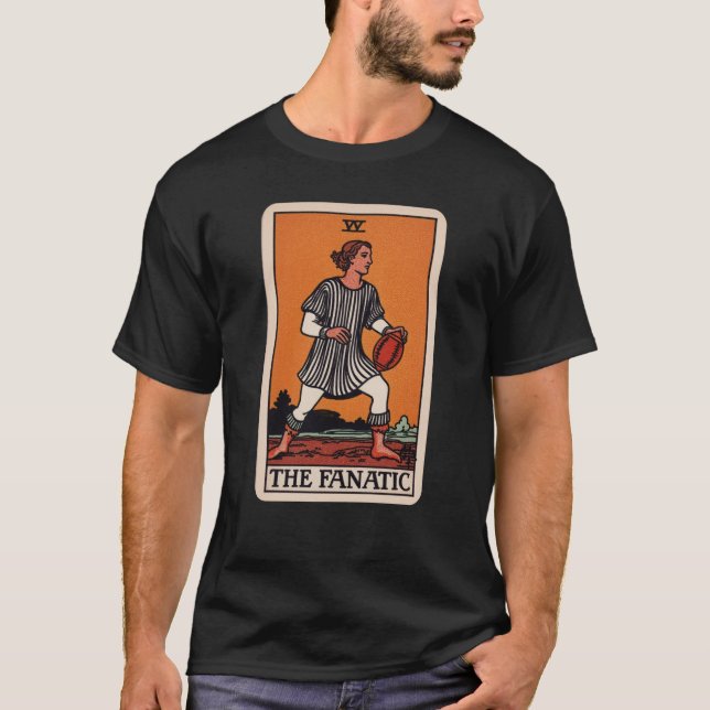 Fotbollen Fanatic Fantasy Tarot Card T Shirt (Framsida)