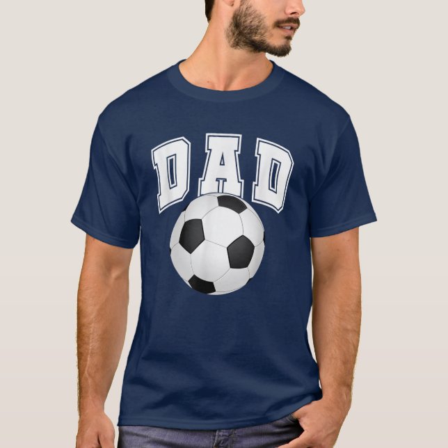 Fotbollen Pappa Älskare Fars dag T Shirt (Framsida)