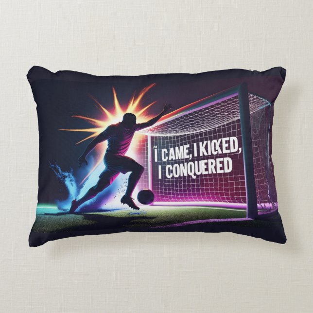 Fotbollens dekorfärg prydnadskudde (Framsidan)