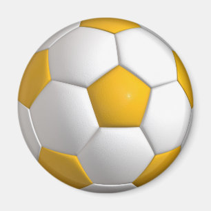 Fotbollens Gult och vit Magnet