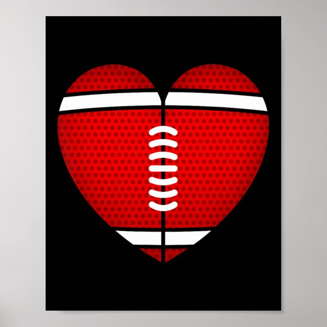 Fotbollens hjärthjärtans dag för pojkar och flicko poster (Framsidan)