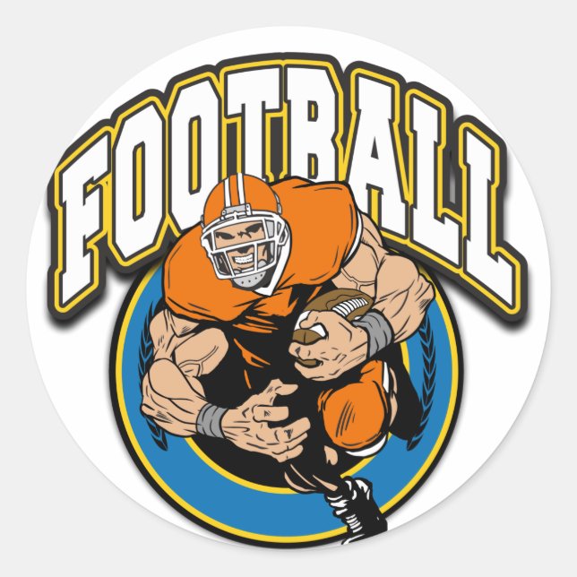 Fotbollens Logotyp Runt Klistermärke (Framsida)