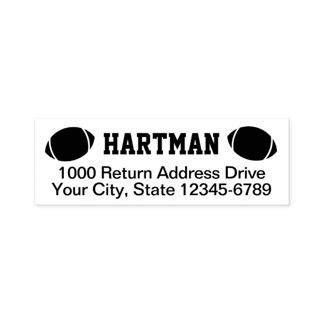 Fotbollens Returadress Självfärgande Stämpel (Design)