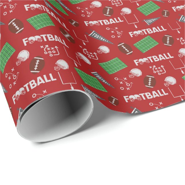 Fotbollens Roligt på Röda Presentpapper (Rullad Hörn)