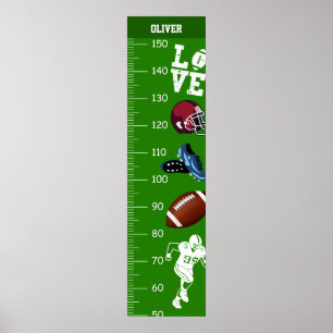 Fotbollens tematiska tillväxtdiagram poster