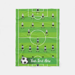 Fotbollfält & lag fleecefilt