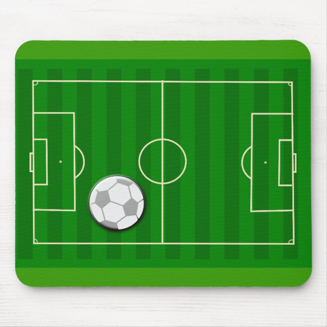 Fotbollfält och boll musmatta (Framsidan)