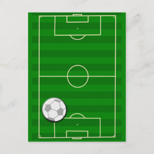 Fotbollfältfotboll Vykort