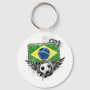 Fotbollfläkt Brasilien Nyckelring