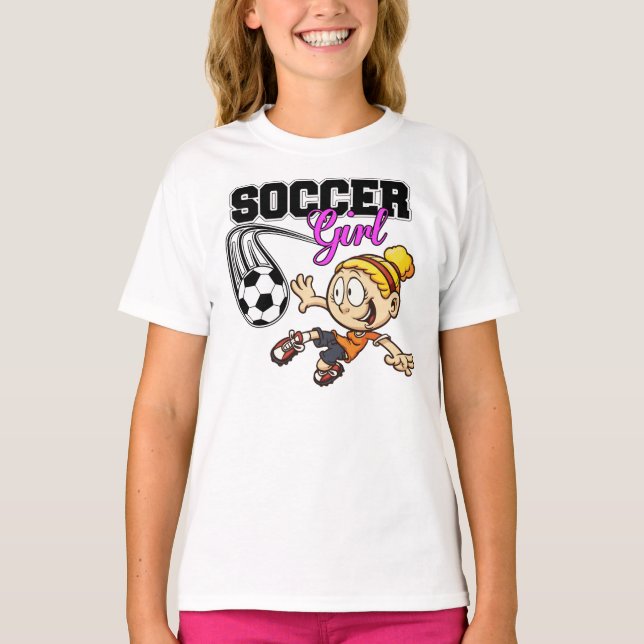 Fotbollflicka T-shirt (Framsida)