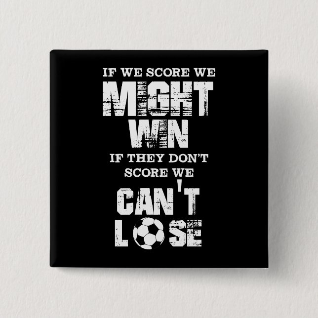 Fotbollförsvarare, om vi görar poäng oss, kan knapp (Framsida)