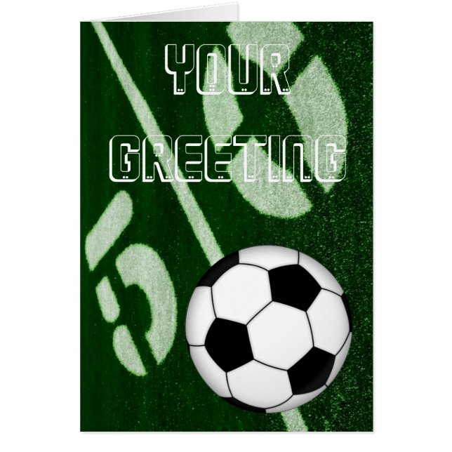 Fotbollfotboll Hälsningskort (Framsidan)