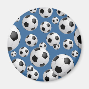 Fotbollfotboll klumpa ihop sig magneten magnet