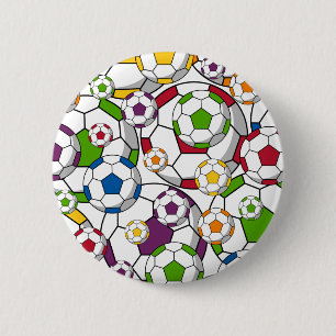 Fotbollfotboll knäppas emblem knapp