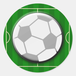 Fotbollfotboll Runt Klistermärke
