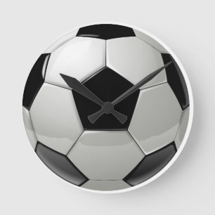 Fotbollfotbollboll Rund Klocka