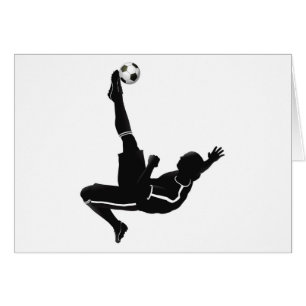Fotbollfotbollsspelareillustration Hälsningskort
