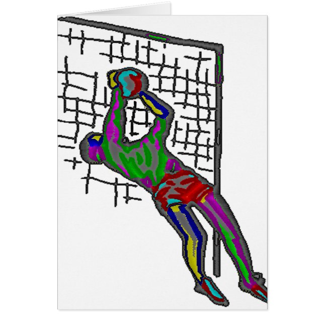 FOTBOLLGOALIE HÄLSNINGSKORT (Framsidan)