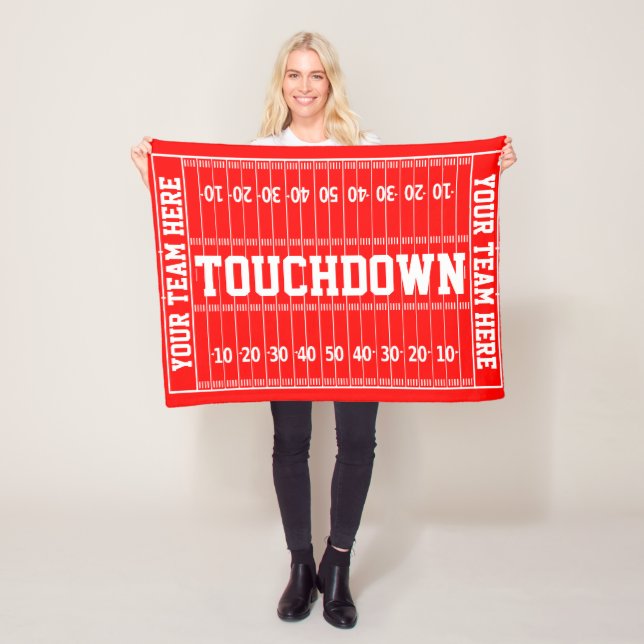 Fotbollhalster din text och färg fleecefilt (På plats)