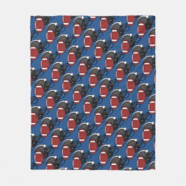 Fotbollhjälm och bollullfilt fleecefilt