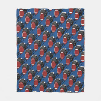 Fotbollhjälm och bollullfilt fleecefilt