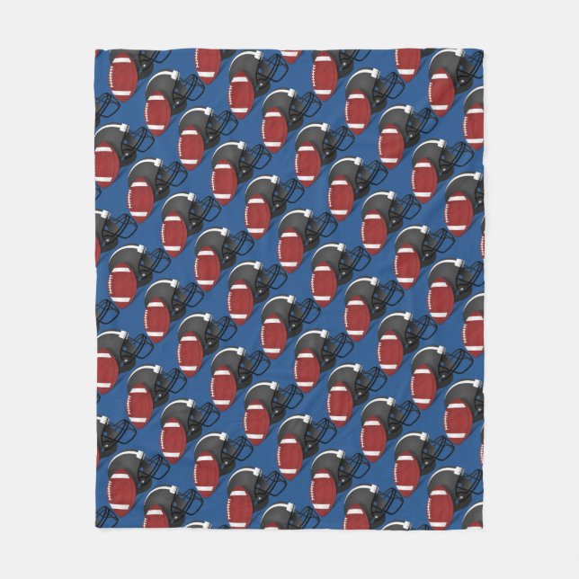 Fotbollhjälm och bollullfilt fleecefilt (Framsidan)